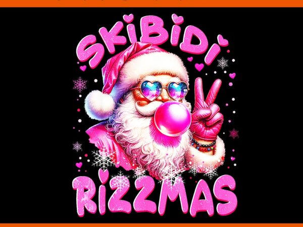 Skibidi rizzmas santa claus christmas png, merry rizz mas sigmas santa png t shirt template vector