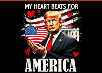 Trump is my valentine png, trump valentine png, my heart beats for america trump png