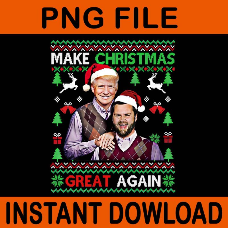 Trum Make Christmas Great Again PNG, Trump Christmas PNG