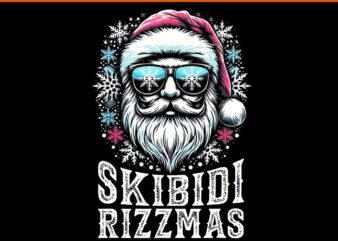 Skibidi Rizzmas Santa Claus PNG, Merry Rizz Mas Sigmas Santa PNG, Skibidi Rizzmas Christmas PNG