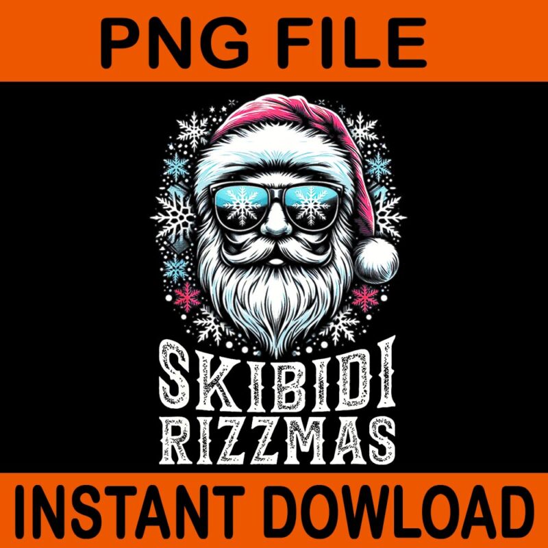 Skibidi Rizzmas Santa Claus PNG, Merry Rizz Mas Sigmas Santa PNG, Skibidi Rizzmas Christmas PNG