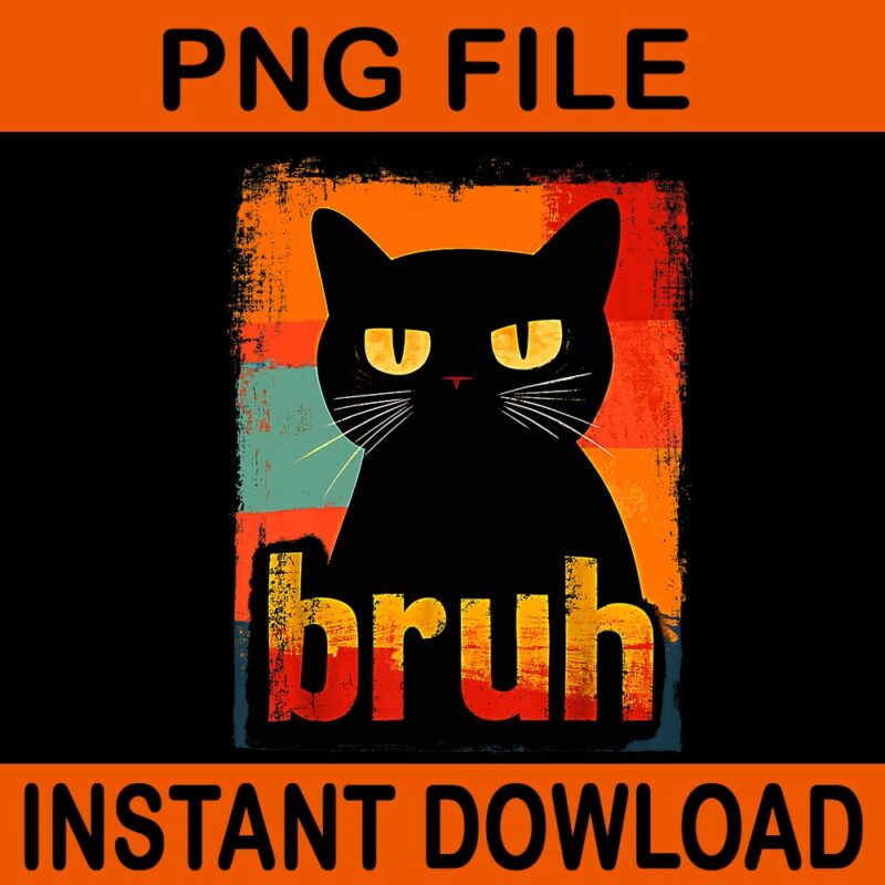 Cat Bruh PNG, Black Cat Bruh PNG