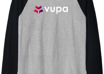 VUPA Official Logo Collection_ Ideal Gifts for Men and Women Raglan Baseball Tee