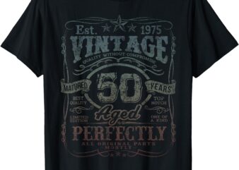 Vintage 1975 Limited Edition Shirt 50 year old 50th Birthday T-Shirt