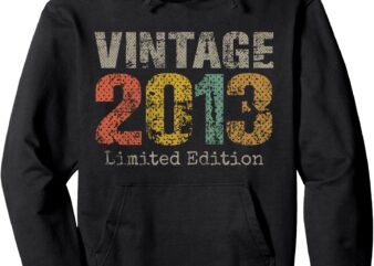 Vintage 2013 Limited Edition 12th Birthday Gifts 12 Year Old Pullover Hoodie