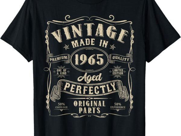 Vintage 60th birthday decorations men funny 1965 60 birthday t-shirt