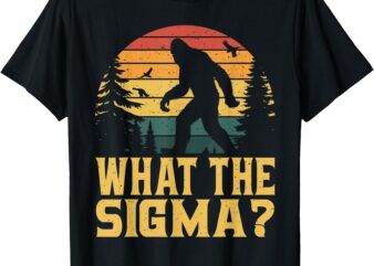 Vintage Bigfoot Sasquatch What The Sigma Funny Meme Teen Boy T-Shirt