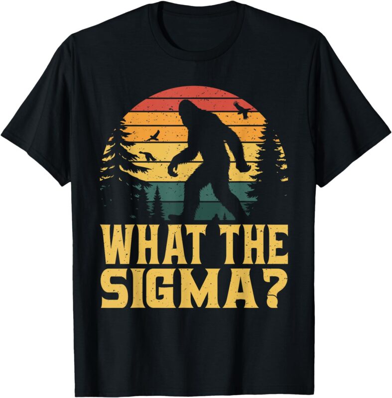 Vintage Bigfoot Sasquatch What The Sigma Funny Meme Teen Boy T-Shirt