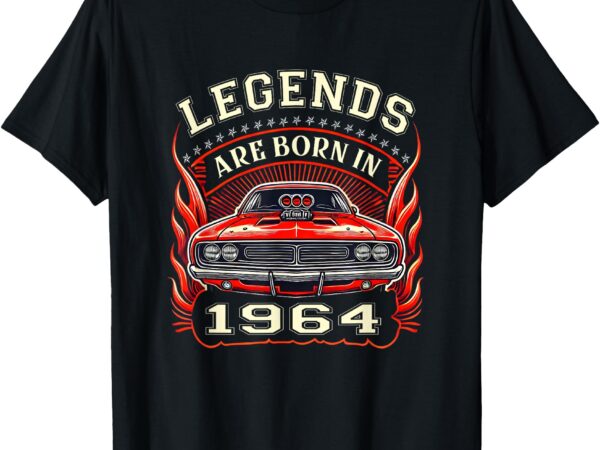 Vintage birthday 1964 muscle car lover gift men boy kids t-shirt