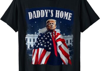 Vintage Daddy’s Home 2024 Trump Take America Back US Flag T-Shirt