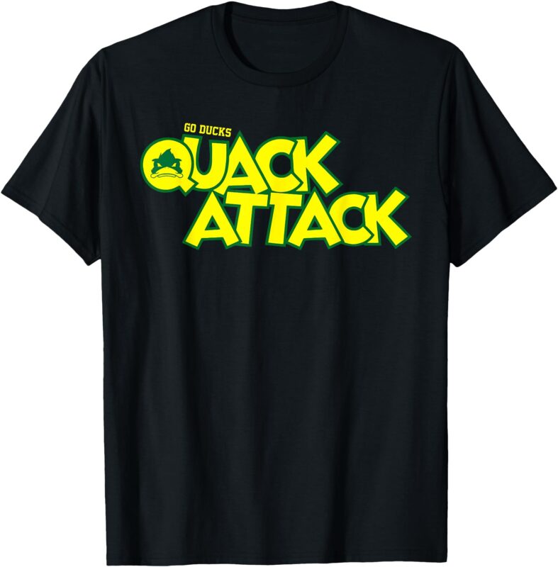 Vintage Funny Quack Attack White, Green and Yellow Duck T-Shirt