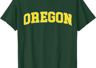 Vintage Oregon Men Oregon Women Retro Green Throwback T-Shirt