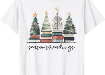 Vintage Seasons Readings All Booked for Christmas Books Club T-Shirt