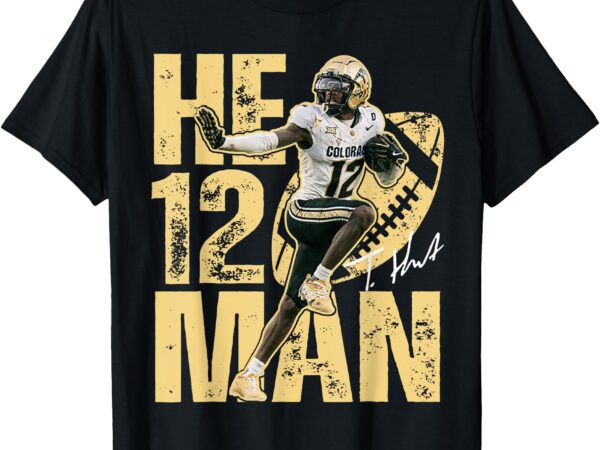 Vintage travis hunter he 12 man ball player funny men women t-shirt