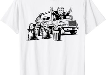 Vintage Trump Garbage Truck Waste Management 47th President T-Shirt