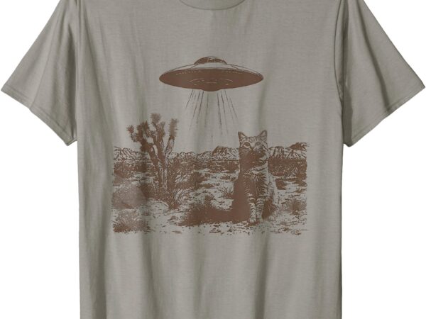 Vintage ufo cowboy cats western cowboy vintage 90s t-shirt