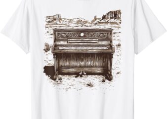 Vintage Western Piano Player Tshirt – Piano Shirt – Piano T-Shirt