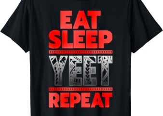 Vintage Yeet Apparel Mens Funny Saying Eat Sleep Repeat T-Shirt