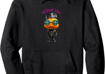 What the Duck Pink Lettering Pullover Hoodie