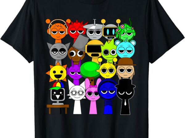 Whole team sprunki 20 toys t-shirt