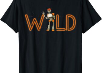 Wild Robot Vintage Robotic Art Science Girl Boy Kid T-Shirt