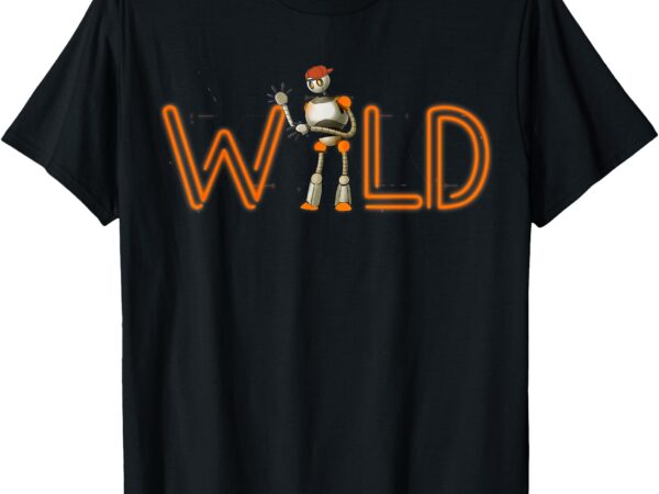 Wild robot vintage robotic art science girl boy kid t-shirt