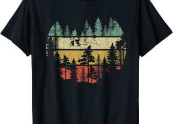 Wildlife Trees Outdoors Nature Retro Forest Sleeveless T-Shirt