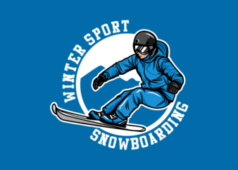 Winter Sport Snowboarding t shirt design for sale