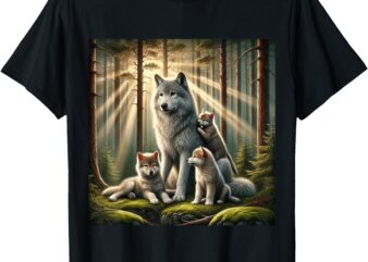 Wolf Legacy_ A Grandfather’s Bond with His Cubs T-Shirt