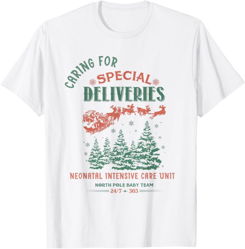 Women Caring For Special Deliveries NICU Nurse Christmas T-Shirt