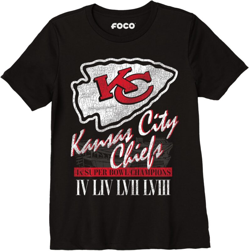 Womens Brittany Mahomes x Kansas City Chiefs NFL 4x Champions FOCO Premium T-Shirt