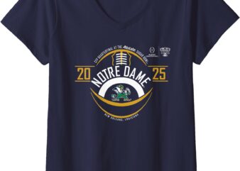 Womens Notre Dame Fighting Irish Sugar Bowl CFP 2024-2025 Football V-Neck T-Shirt