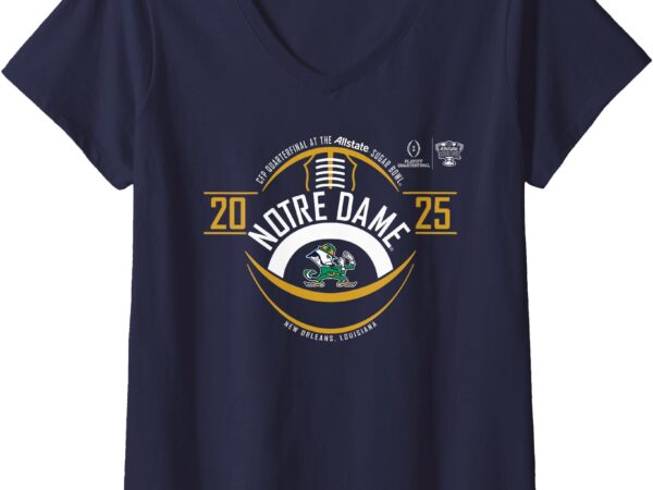 Womens notre dame fighting irish sugar bowl cfp 2024-2025 football v-neck t-shirt