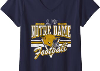 Womens Notre Dame Fighting Irish Sugar Bowl CFP 2024-2025 Vintage V-Neck T-Shirt