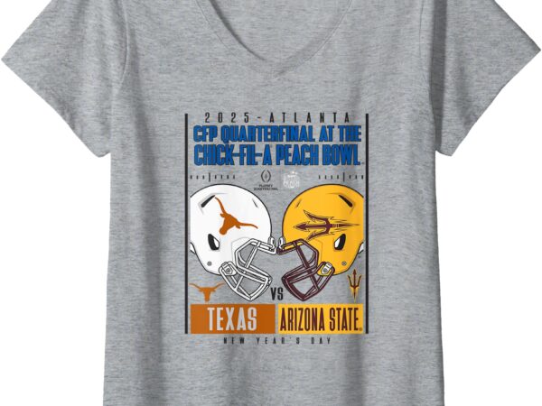 Womens texas vs arizona state peach bowl 2024-2025 cfp quarterfinal v-neck t-shirt