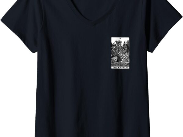 Womens the empress tarot card 1909 limited edition v-neck t-shirt