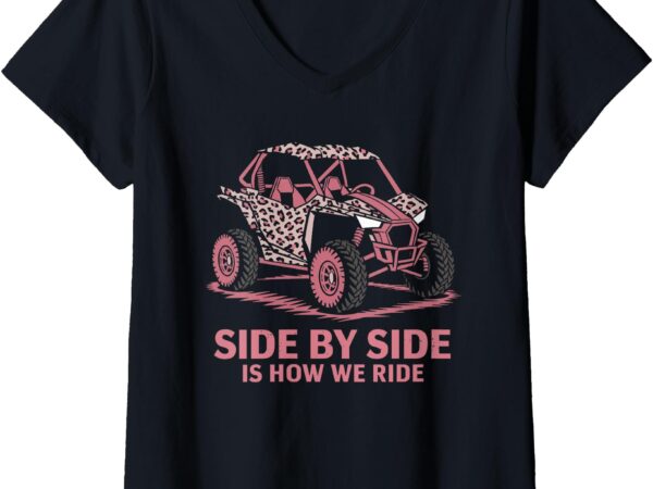 Womens utv side by side v-neck t-shirt