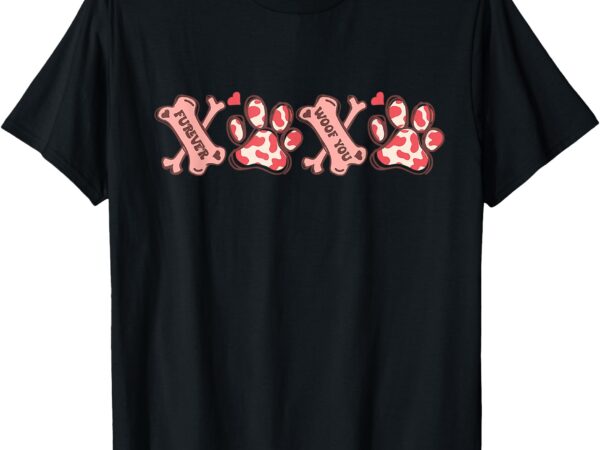 Xoxo dog paw print valentines day dog lovers dog mom dog dad t-shirt