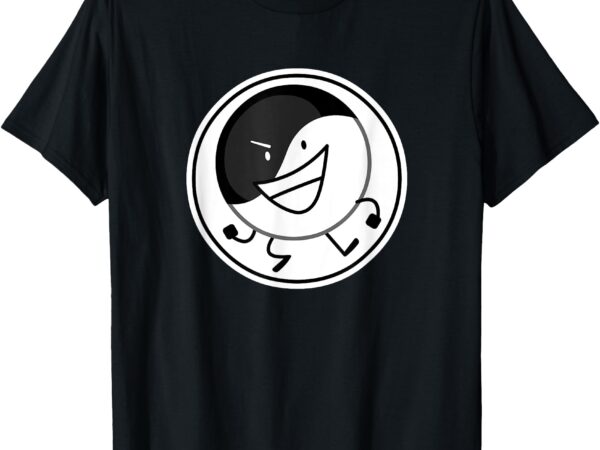 Yin and yang black and white character t-shirt