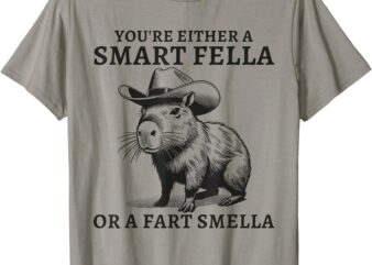 You’re Either A Smart Fella Or A Fart Smella Funny Sarcastic T-Shirt