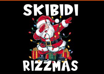 Rizz Christmas Santa Skibidi Rizzmas PNG, Skibidi Rizzmas Santa Christmas PNG