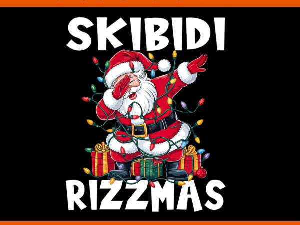 Rizz christmas santa skibidi rizzmas png, skibidi rizzmas santa christmas png t shirt design online