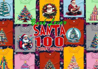 Trendy Mega Bundle Christmas Dinosaur Santa t-shirt design bundle with 100 Best selling designs