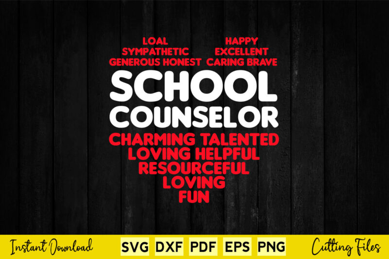 School Counselor Counseling Guidance Counselor T-shirt Design