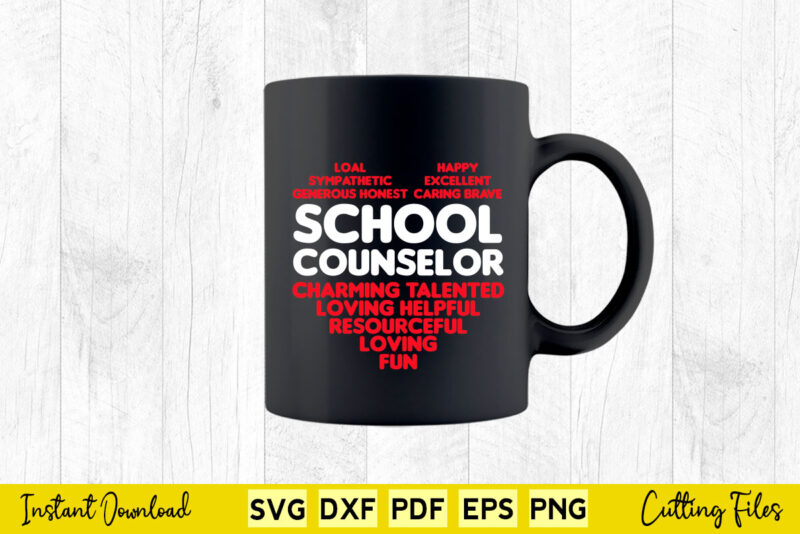 School Counselor Counseling Guidance Counselor T-shirt Design