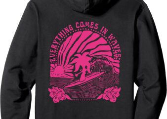 everything comes in waves Pullover Hoodie