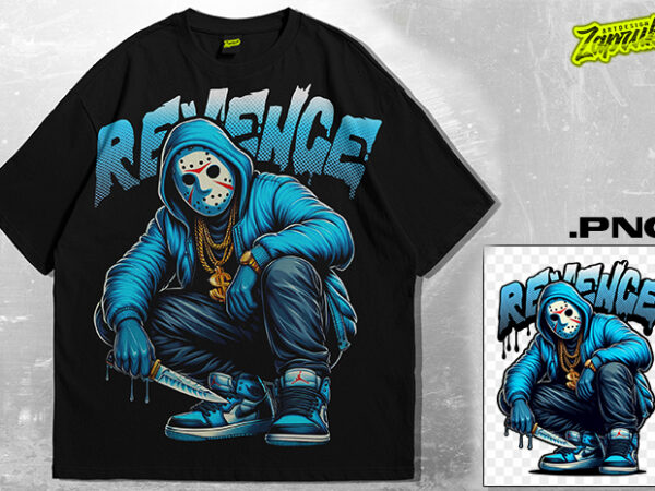 Jason gangsta cerial killer tshirt design | streetwear – oversized tee | cerial killer artwork | revenge