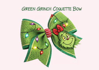 Green Grinch Coquette Bow