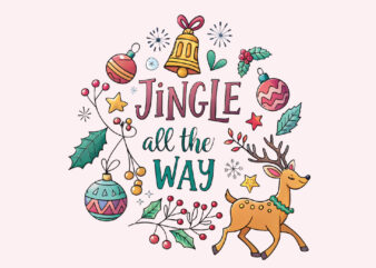 Jingle All the Way,Merry Christmas PNG