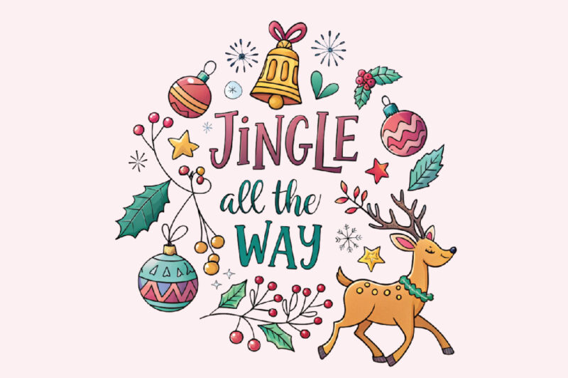 Jingle All the Way,Merry Christmas PNG